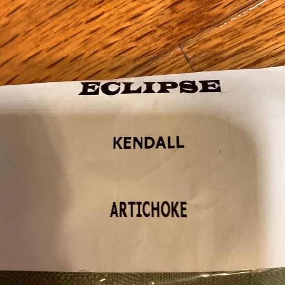 Eclipse Kendall modern blackout thermal olive green panel.  42"X63" - Picture 4 of 5